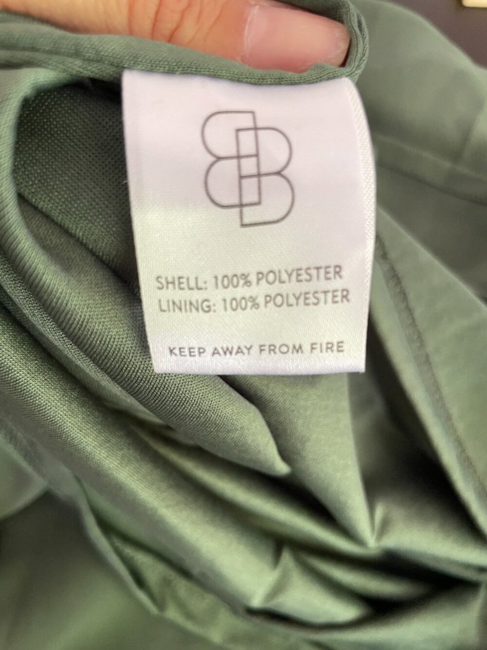Baltic Born Pippa Ruffle Sage Green Flowy Boho Maxi Dress, Lace Trim, Size L - Picture 7 of 8